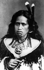 Ritratto di una donna Maori, prima del 1880